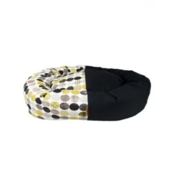 Cuna Donuto Puntos Para Perros Color Negro 103 Cm X 93 Cm X 27 Cm