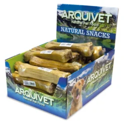 Hueso Prensado Piel De Búfalo Relleno Con Tripa De Búfalo - 21 Cm - Caja Expositora De 30 Unidades - 5.250 G - Snack Natural Para Perros 30 Uds 5250 G