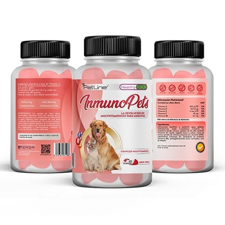 Pet Line Complejo Multivitamínico Inmuno Pet Para Perros Y Gatos 60 Uds. - Imagen 3