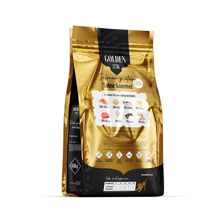 Pienso Golden 22k Adulto Salmón Y Atún Grain Free 4 Kg - Imagen 2