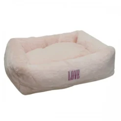 Cama De Pelos Para Perros Color Rosa 11 Cm X 34 Cm X 47 Cm