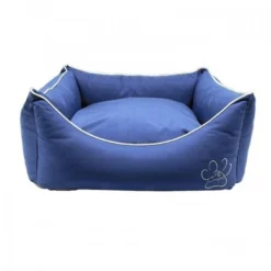 Confort Pet Cuna Florida Impermeable Azul Para Perros 90 Cm X 60 Cm