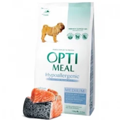 OPTIMEAL? Pienso Seco Hipoalergénico Sabor Salmón Para Perros De Razas Medianas 4 Kg
