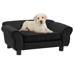 VIDAXL Sofá Clásico Para Perros Color Negro 72 Cm X 45 Cm X 30 Cm