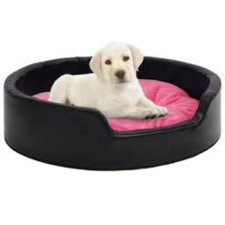 VidaXL Cama Negro Y Rosa Con Cojín Para Perros Y Gatos 79 Cm X 70 Cm X 19 Cm